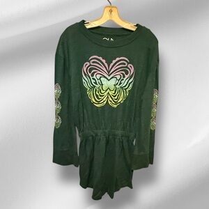 Chaser Green Mini Dress with Butterfly nwot